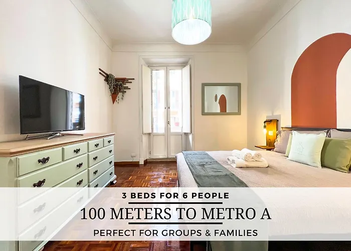 Large House Near The Metro A - Ideal For 6 People In The Center Of Rome