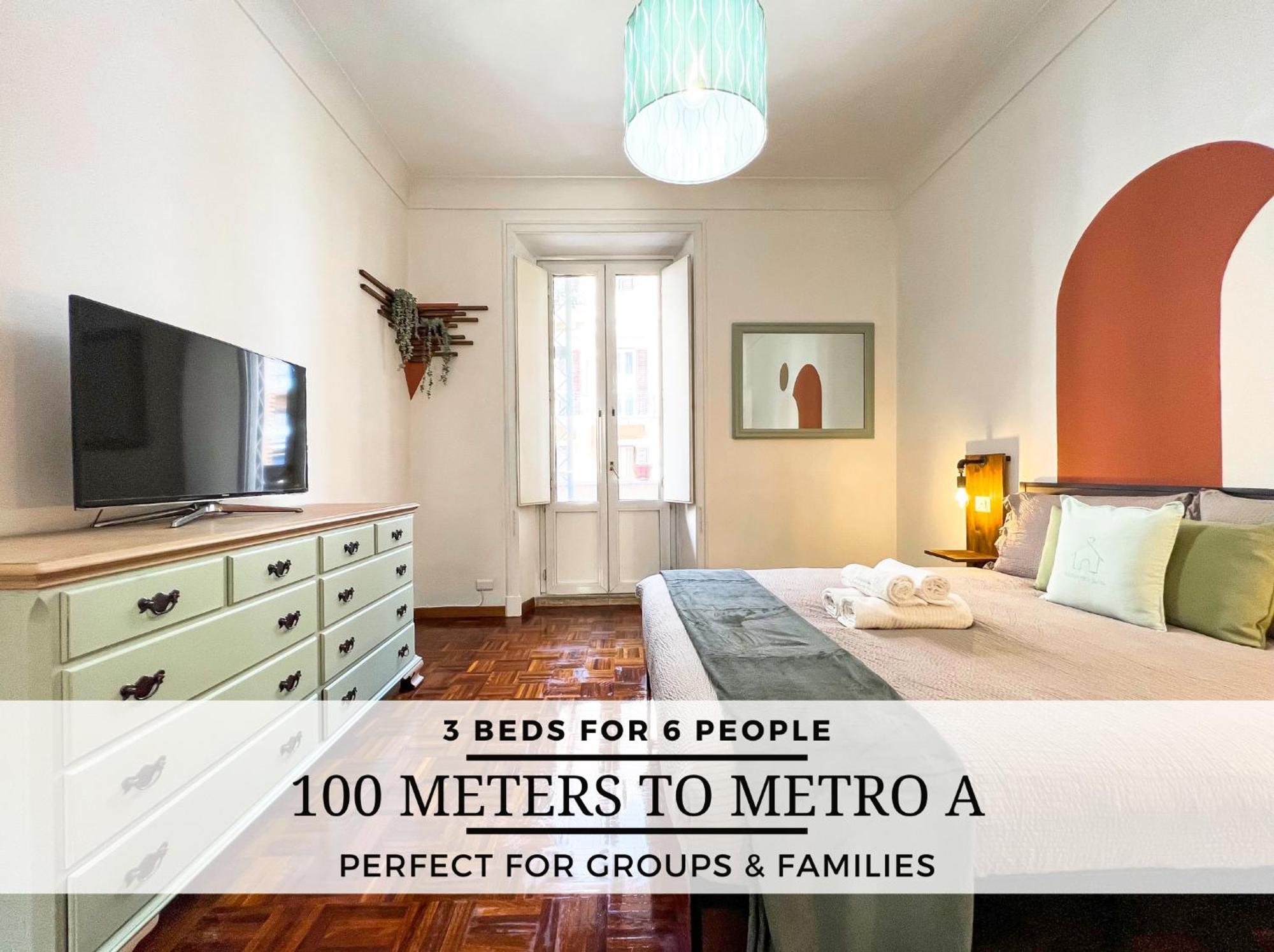Large House Near The Metro A - Ideal For 6 People In The Center Of Lägenhet